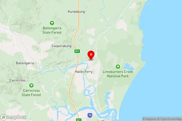 Limeburners Creek,New South Wales Area Map