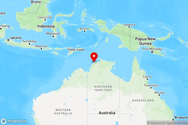 Coconut Grove,Northern Territory Region Map