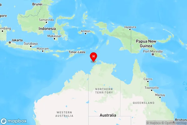 Bathurst Island,Northern Territory Region Map