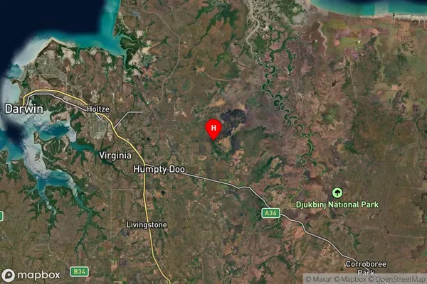 Black Jungle,Northern Territory Satellite Map