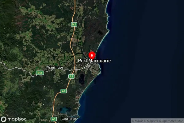 Port Macquarie,New South Wales Satellite Map