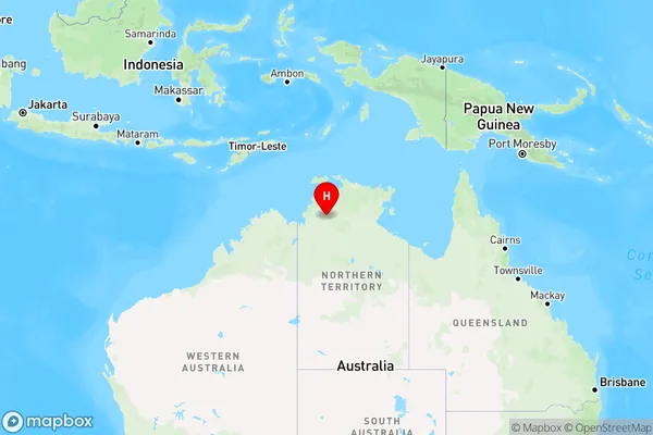 Claravale,Northern Territory Region Map