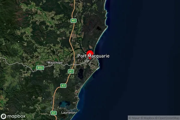 Port Macquarie Bc,New South Wales Satellite Map