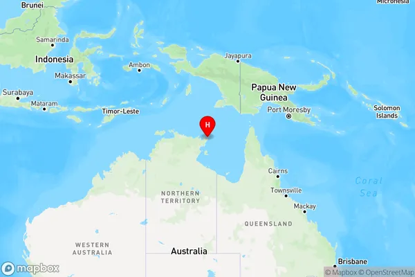 East Arnhem,Northern Territory Region Map