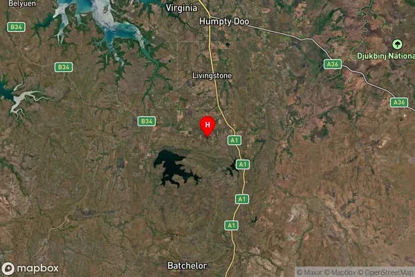 Fly Creek,Northern Territory Satellite Map
