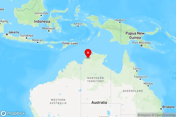 Robin Falls,Northern Territory Region Map