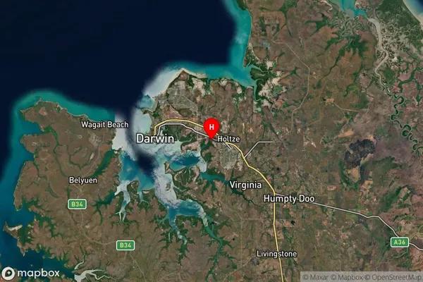 Tivendale,Northern Territory Satellite Map