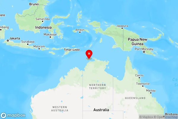 Tiwi Islands,Northern Territory Region Map