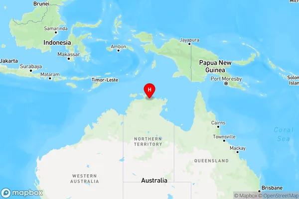 West Arnhem,Northern Territory Region Map