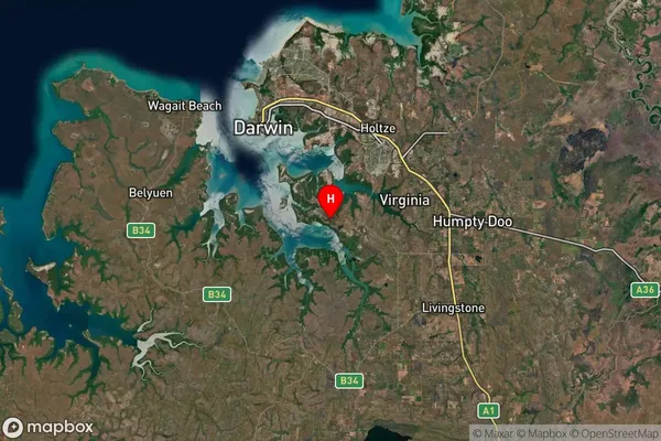 Wickham,Northern Territory Satellite Map