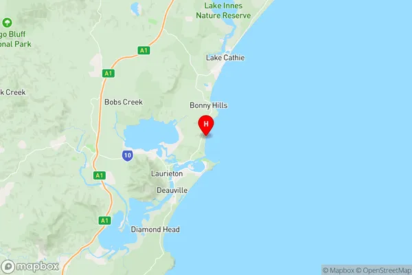 Grants Beach,New South Wales Area Map