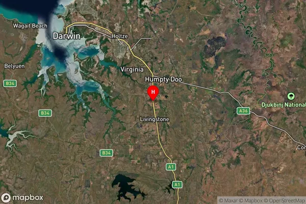 Noonamah,Northern Territory Satellite Map