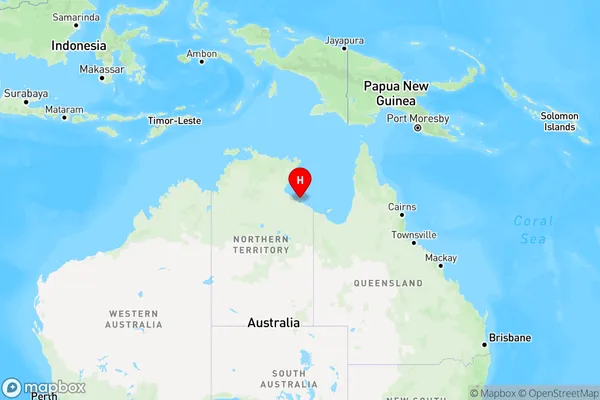 Pellew Islands,Northern Territory Region Map