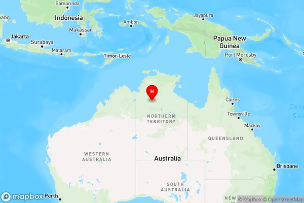 Top Springs,Northern Territory Region Map