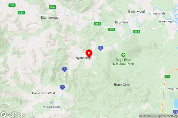 Byabarra,New South Wales Area Map