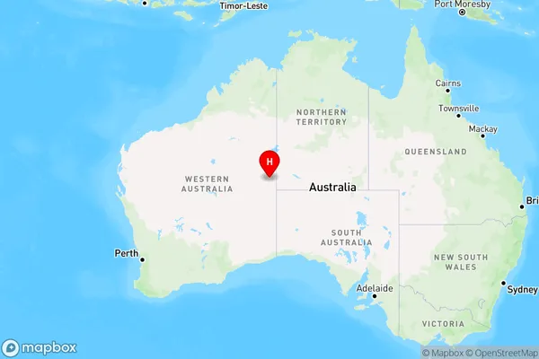 Ngaanyatjarra Giles,Western Australia Region Map