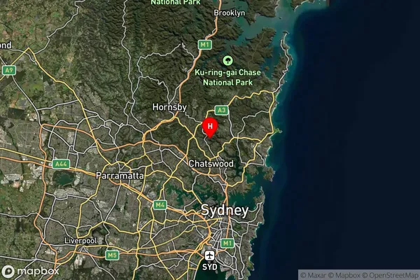 East Killara,New South Wales Satellite Map