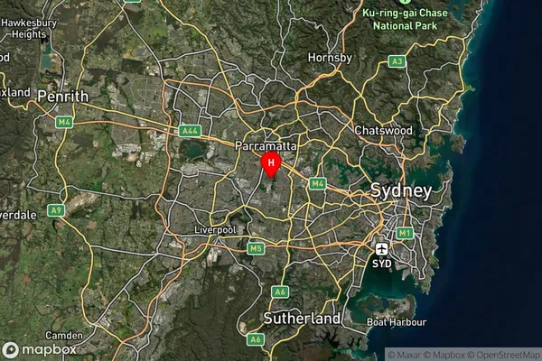 South Granville,New South Wales Satellite Map