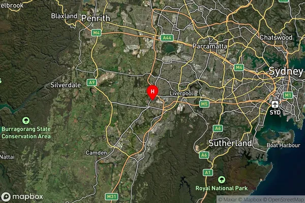 Carnes Hill,New South Wales Satellite Map