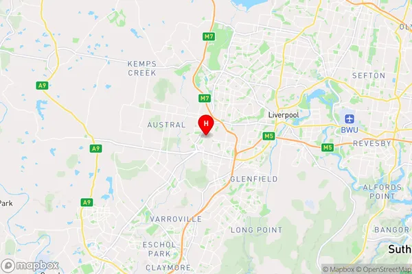 Carnes Hill,New South Wales Area Map