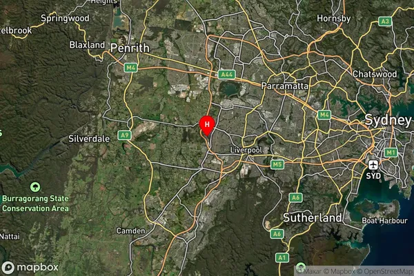 Elizabeth Hills,New South Wales Satellite Map