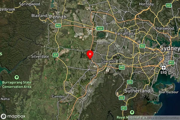 Middleton Grange,New South Wales Satellite Map