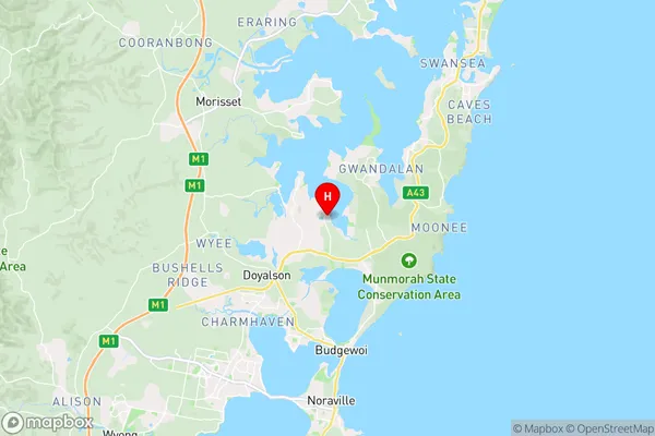 Kingfisher Shores,New South Wales Area Map