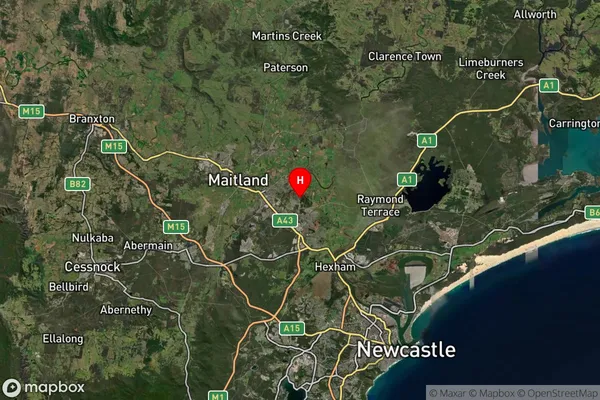 Chisholm,New South Wales Satellite Map