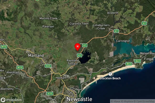 Kings Hill,New South Wales Satellite Map