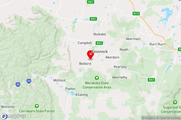 Bellbird Heights,New South Wales Area Map