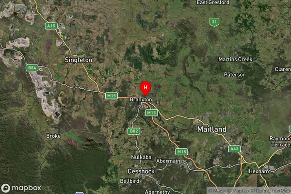 East Branxton,New South Wales Satellite Map