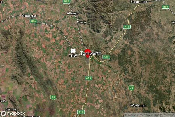 South Tamworth,New South Wales Satellite Map