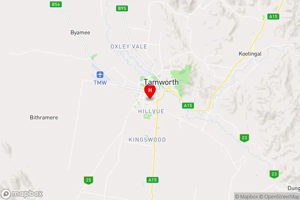 South Tamworth,New South Wales Area Map