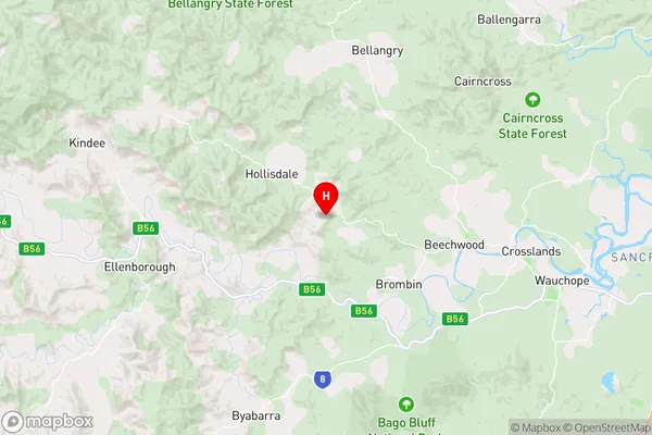 Lower Pappinbarra,New South Wales Area Map