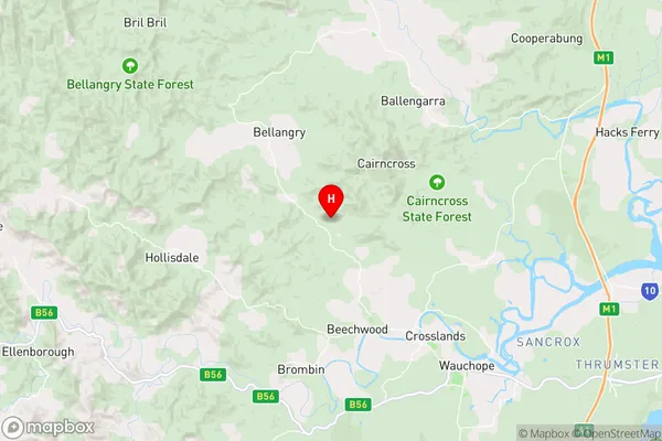 Mortons Creek,New South Wales Area Map