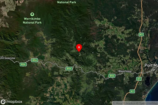 Pappinbarra,New South Wales Satellite Map