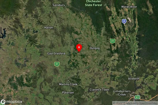 Hanleys Creek,New South Wales Satellite Map