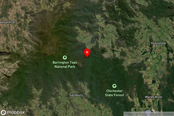 Gloucester Tops,New South Wales Satellite Map