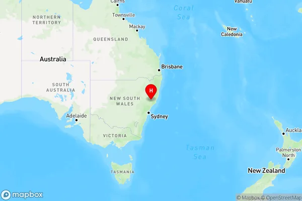 Gloucester Tops,New South Wales Region Map