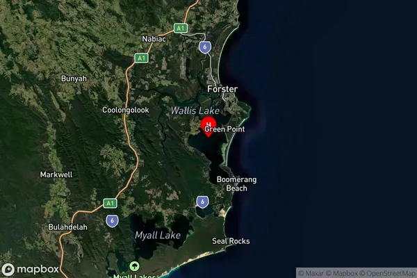 Wallis Lake,New South Wales Satellite Map