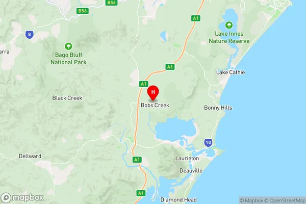 Bobs Creek,New South Wales Area Map