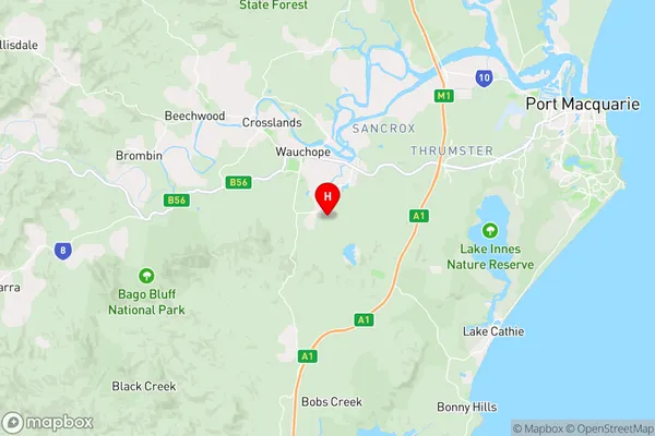 King Creek,New South Wales Area Map