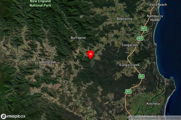 Bakers Creek,New South Wales Satellite Map