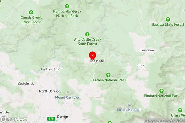 Cascade,New South Wales Area Map