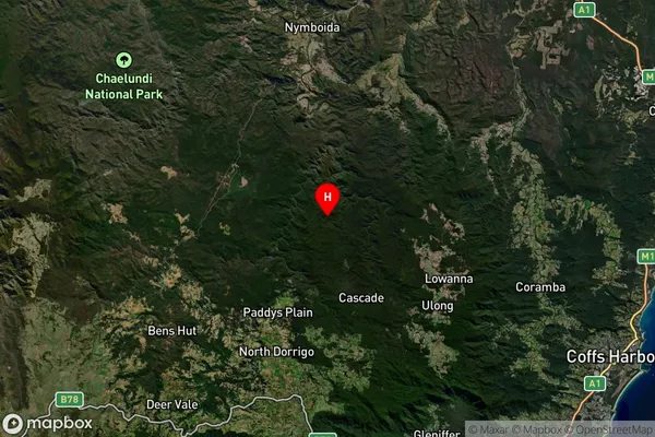 Wild Cattle Creek,New South Wales Satellite Map