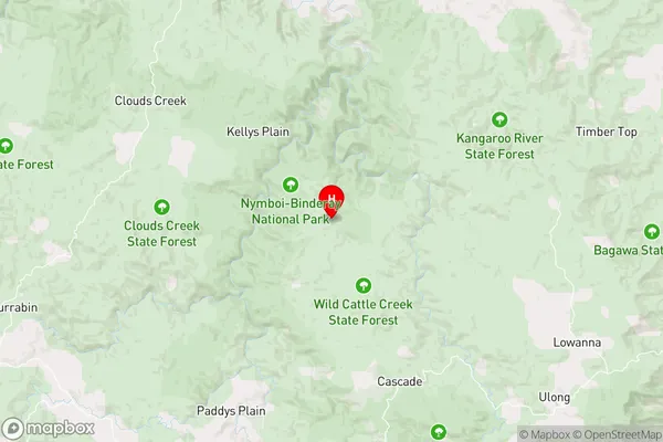 Wild Cattle Creek,New South Wales Area Map