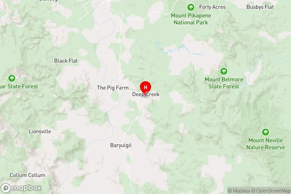 Deep Creek,New South Wales Area Map