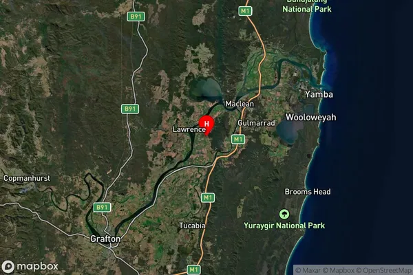 Woodford Island,New South Wales Satellite Map