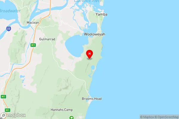 Yuraygir,New South Wales Area Map