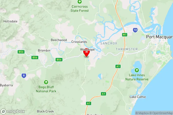 Wauchope,New South Wales Area Map